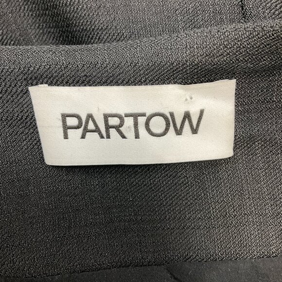 Partow Black Double Layer Silk Mid-Length Coat - Picture 5 of 5